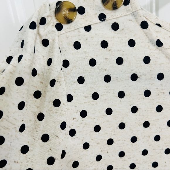 NWT | 89th+Madison Top • L • Light Heather beige w navy polka dots - Picture 10 of 12